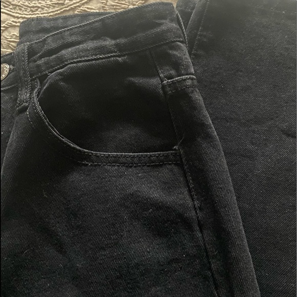 WIDE LEG OVERSIZED BLACK JEANS - Picture 3 of 3